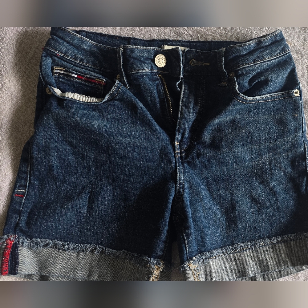 Tommy Hilfiger Blue Denim Jeans with Red Tag Accent